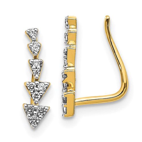 K Diamond Ear Climber Earrings - Jewelry - Modalova