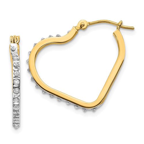 K Diamond Fascination Heart Hinged Hoop Earrings - Jewelry - Modalova