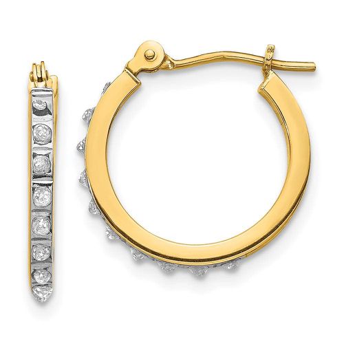 K Diamond Fascination Small Hinged Leverback Hoop Earrings - Jewelry - Modalova