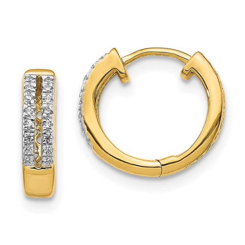 K Diamond Hinged Round Hoop Earrings - Jewelry - Modalova