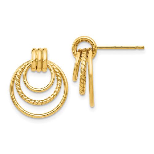 K Polished & Twisted Fancy Post Earrings - Jewelry - Modalova