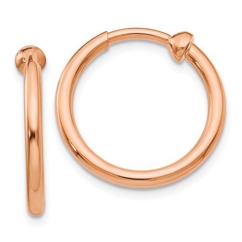 K Rose Gold Non-Pierced Hoop Earrings - Jewelry - Modalova