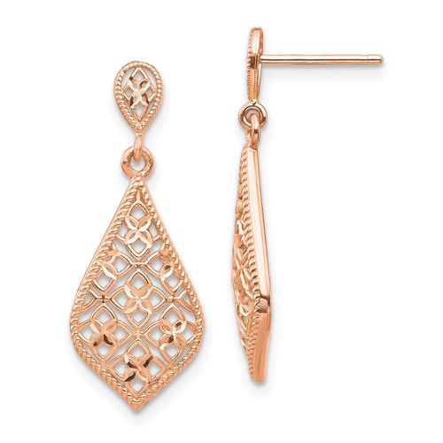 K Rose Gold Dangle Earrings - Jewelry - Modalova