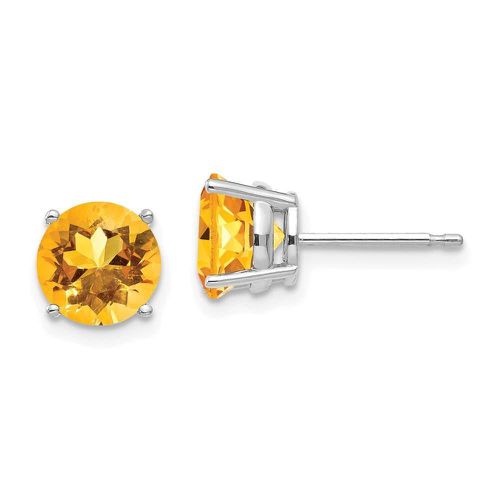 K White Gold 7mm Citrine earring - Jewelry - Modalova