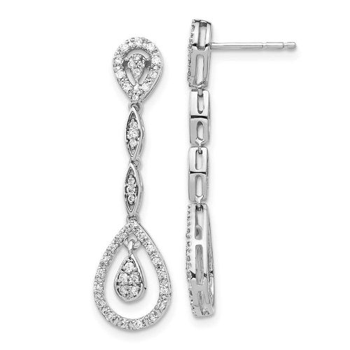 K White Gold Diamond Dangle Earrings - Jewelry - Modalova