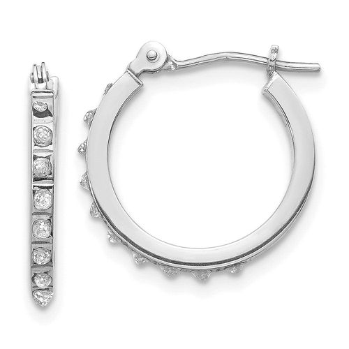 K White Gold Diamond Fascination Hinged Hoop Earrings - Jewelry - Modalova