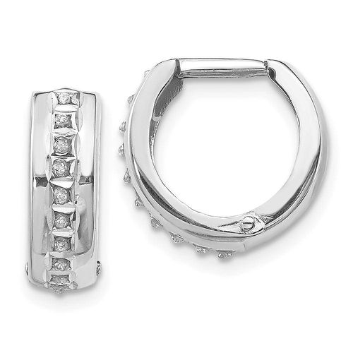 K White Gold Diamond Fascination Round Huggy Hoop Earrings - Jewelry - Modalova