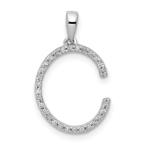 K White Gold Diamond Initial C Pendant - Jewelry - Modalova