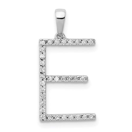 K White Gold Diamond Initial E Pendant - Jewelry - Modalova