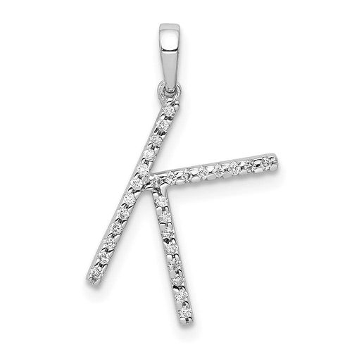 K White Gold Diamond Initial K Pendant - Jewelry - Modalova
