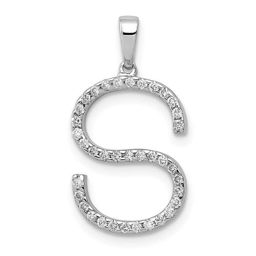 K White Gold Diamond Initial S Pendant - Jewelry - Modalova