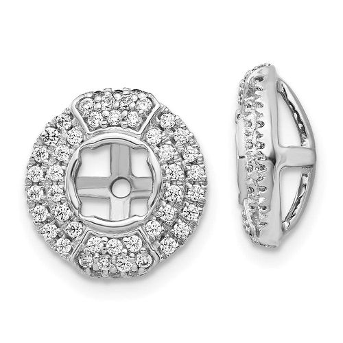 K White Gold Diamond Round Earring Jacket - Jewelry - Modalova