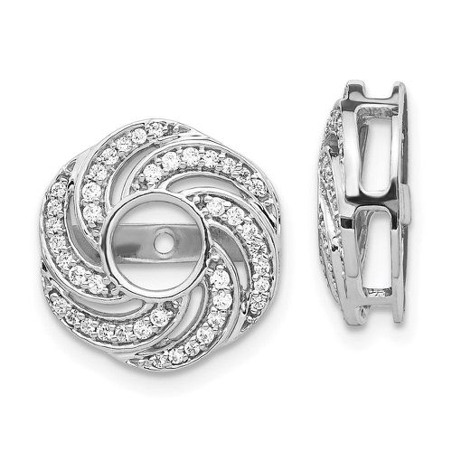 K White Gold Swirl Diamond Jacket Earring - Jewelry - Modalova