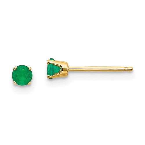 K Yellow Gold 3mm May/Emerald Post Earrings - Jewelry - Modalova