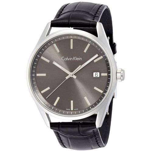 Men's Watch - Formality Swiss Quartz Grey Dial Leather Strap / K4M211C3 - Calvin Klein - Modalova