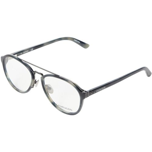 Men's Eyeglasses - Charcoal Havana Round Frame / CK18511 007 - Calvin Klein - Modalova