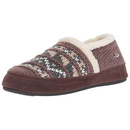 Women's Moc Slippers - Knit Uppers Cozy, Nordic Brown, Small / A18605NORWS - Acorn - Modalova