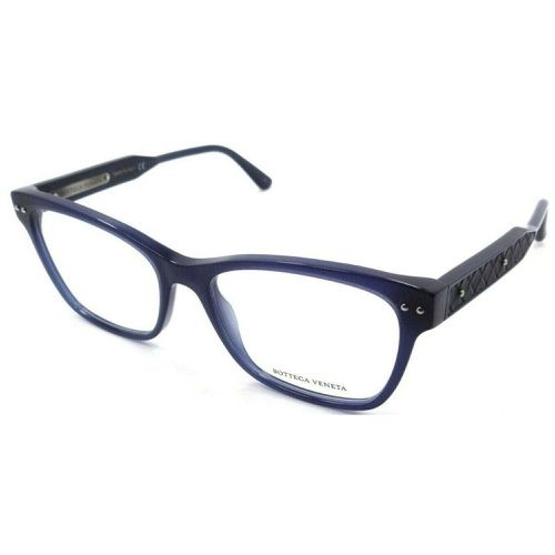 Women's Eyeglasses - Shiny Blue Square / BV0016O 008 - Bottega Veneta - Modalova