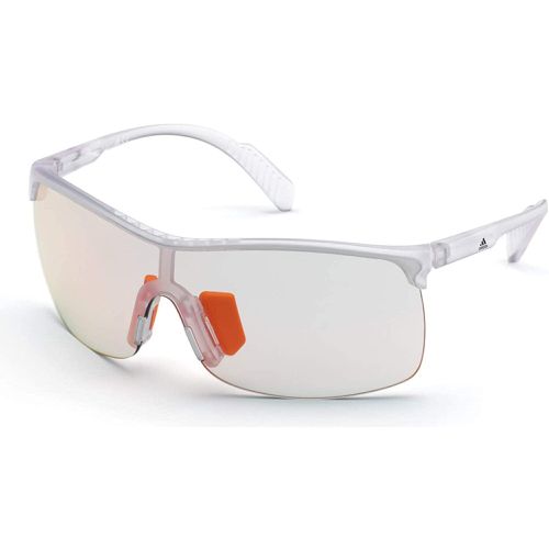 Women's Sunglasses - Crystal Plastic Half Rim Shield Frame/ SP0003 26C - Adidas - Modalova