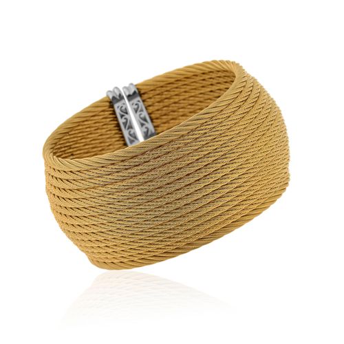 Stainless Steel and 14K Yellow Gold Cuff Bracelet A4-37-S614-00 - Alor - Modalova