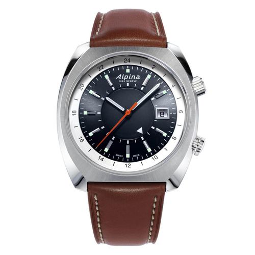 Men's Automatic Watch - Startimer Pilot Heritage Dark Grey Dial / AL-555DGS4H6 - Alpina - Modalova