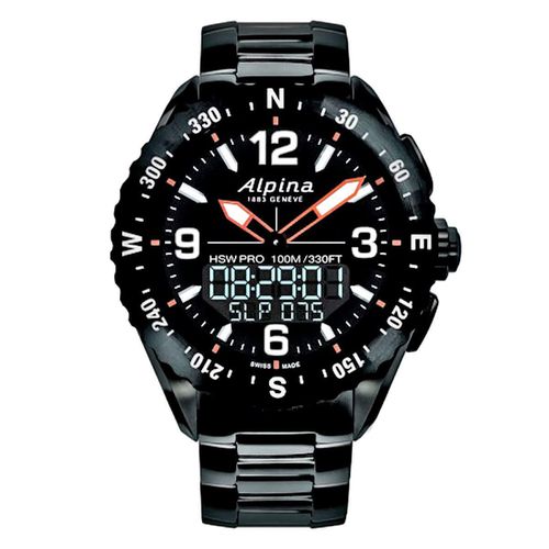 Men's Smartwatch - AlpinerX HSW Black Bracelet / AL-283LBB5AQ6B - Alpina - Modalova