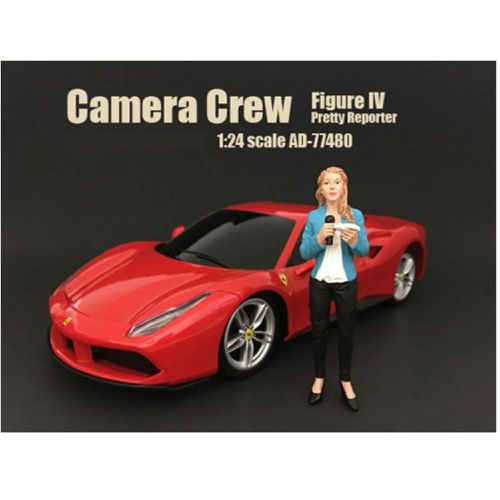 Figure IV - Camera Crew Pretty Reporter For 1:24 Scale Models - American Diorama - Modalova