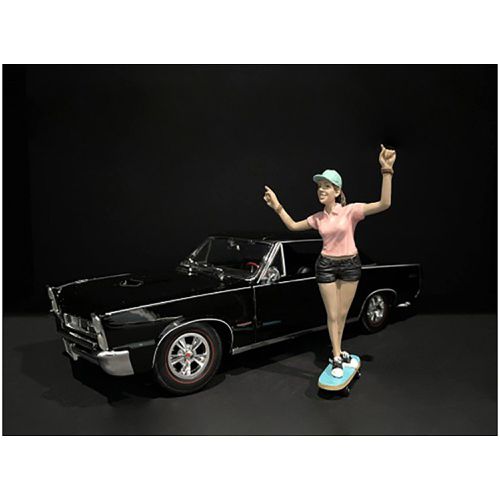 Figurine - Skateboarder IV Poly Resin Material for 1/18 Models - American Diorama - Modalova