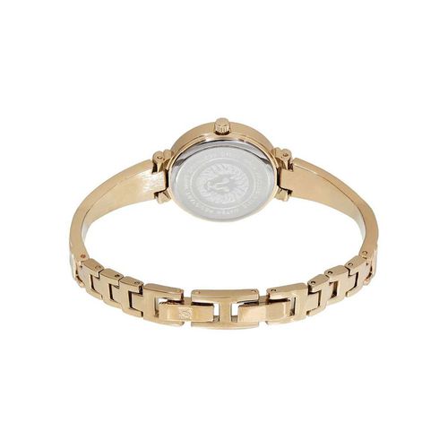 Women's Bangle Bracelet Watch - Black Dial Yellow Steel Crystal / 2216BKGB - Anne Klein - Modalova
