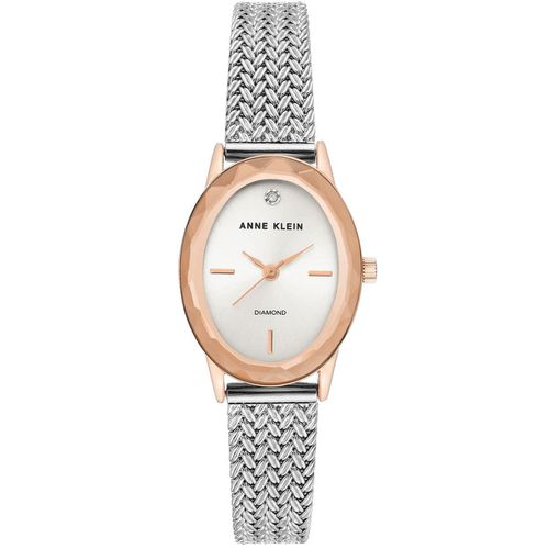 Women's Quartz Watch - Silver Dial Silver Bracelet Diamond / 3499SVRT - Anne Klein - Modalova