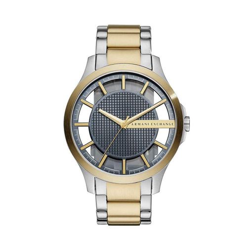 Men's Bracelet Watch - Hampton Blue Dial Two Tone Steel / AX2403 - Armani Exchange - Modalova