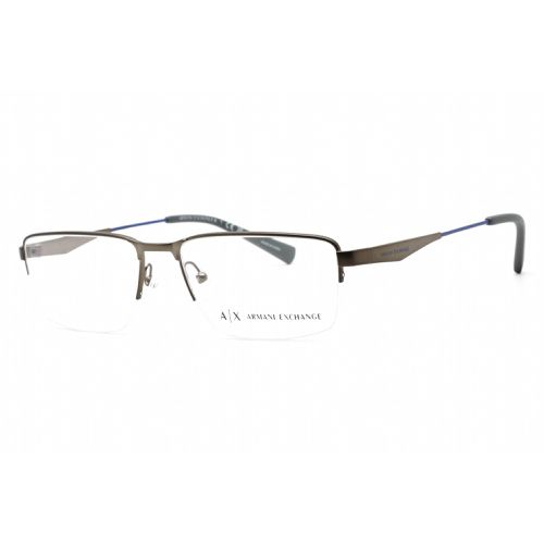 Men's Eyeglasses - Gunmetal Rectangular Frame Clear Lens / AX1038 6006 - Armani Exchange - Modalova