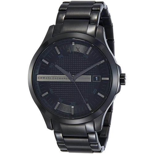 Men's Quartz Watch - Hampton Black Stainless Steel Bracelet / AX2104 - Armani Exchange - Modalova