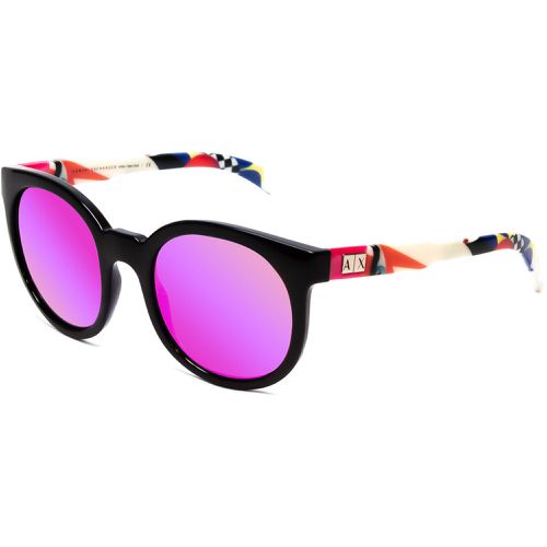Women's Sunglasses - Black Round / 0AX4057S 82664X53 - Armani Exchange - Modalova