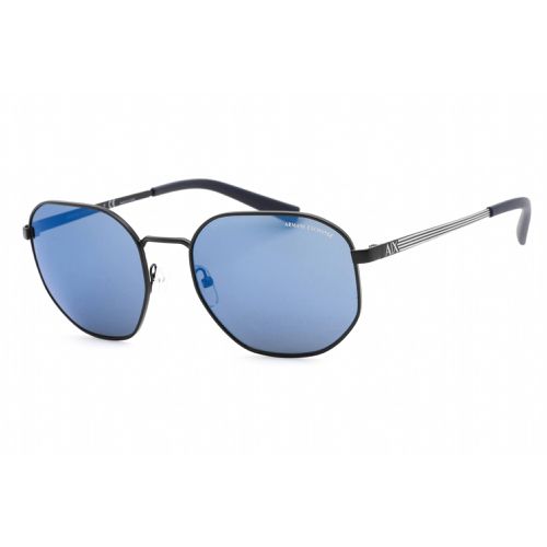 Unisex Sunglasses - Matte Blue Metal Round Frame / 0AX2036S 609955 - Armani Exchange - Modalova