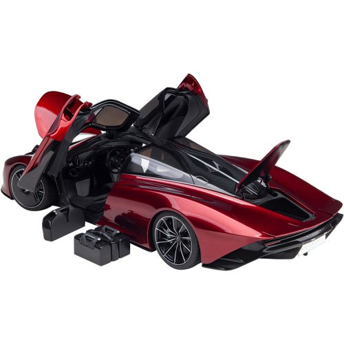 Car - McLaren Speedtail Volcano Red Metallic and Suitcase Accessories - Autoart - Modalova