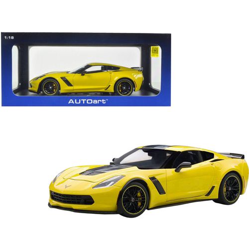 Model Car - 2016 Chevrolet Corvette C7 Z06 C7R Corvette Racing Yellow - Autoart - Modalova