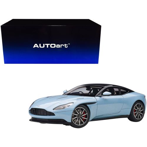 Model Car - Aston Martin DB11 Q Frosted Glas Blue with Black Top - Autoart - Modalova
