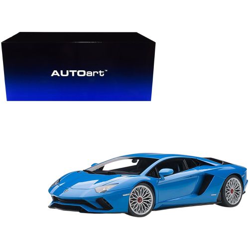 Model Car - Lamborghini Aventador S Blu Nila/Pearl Blue - Autoart - Modalova