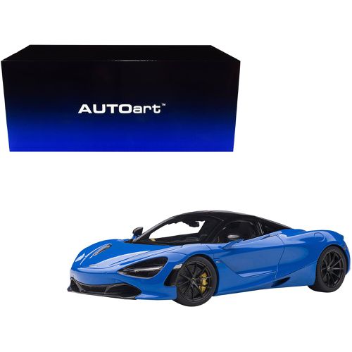 Model Car - Mclaren 720S Paris Composite Blue Metallic with Black Top - Autoart - Modalova