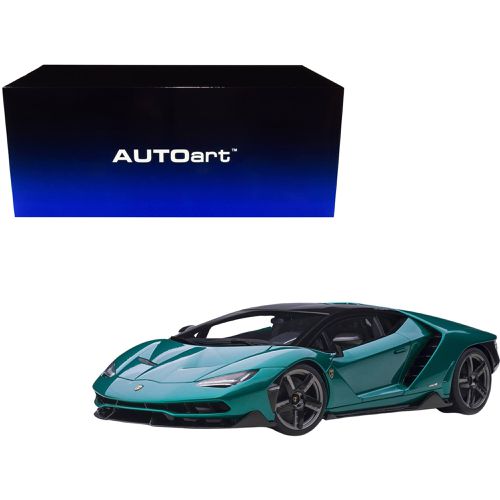 Model Car - Lamborghini Centenario Verde Artemis/Green Metallic and Carbon - Autoart - Modalova