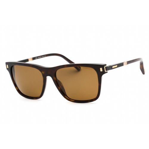 Men's Sunglasses - Full Rim Shiny Dark Havana Plastic Square / SCH312 722P - Chopard - Modalova