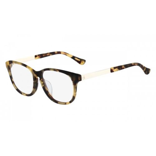 Unisex Eyeglasses - Matt Tortoise Square Frame / CK5854A 215 - Calvin Klein - Modalova