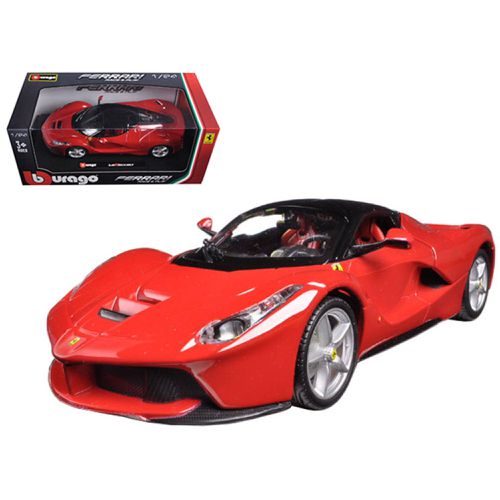 Scale Diecast Model Car - Ferrari LaFerrari F70 Red with Black Top - Bburago - Modalova