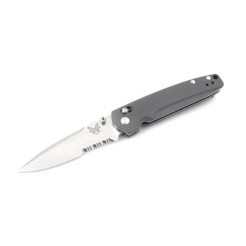 Folding Knife - Valet Axis Lock Combo Blade with Grey Handle/ 485S - Benchmade - Modalova