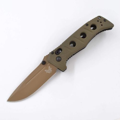 Folding Knife - Mini Adamas Drop-point Blade OD Green G10 Handle / 273FE-2 - Benchmade - Modalova