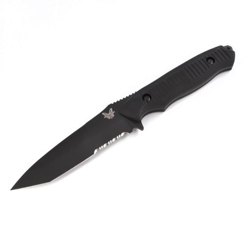 Knife - Nimravus Serrated Edge Serrated Tanto Fixed Steel Blade / 141SBK - Benchmade - Modalova