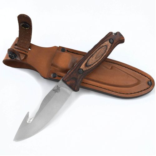 Skinner Knife - Saddle Mountain Drop-Point Fixed Blade Wood Handle / 15004 - Benchmade - Modalova