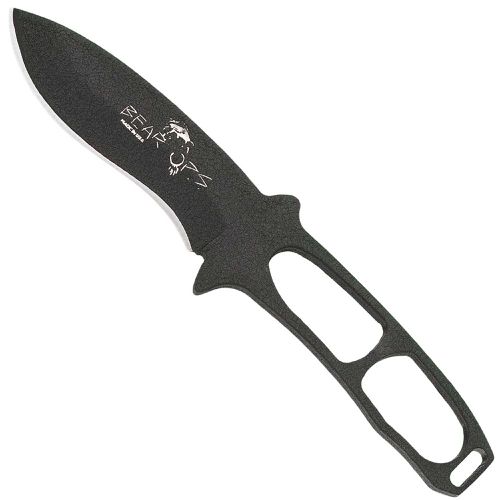 Knife - Constant Neck Black Epoxy Handle Carbon Steel Blade / BSCC-400-B - Bear & Son - Modalova