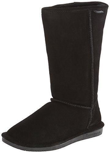 W-001 Women's Emma Cow Suede Solid Black Leather Winter Boot, 12 High - Bearpaw - Modalova